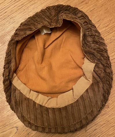 Cappello modello coppola in velluto a coste larghe marrone misura 58 - Foto 3