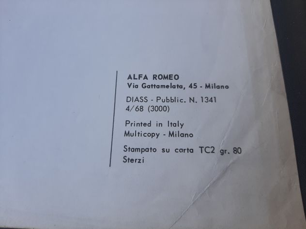 ALFA ROMEO GT JUNIOR CATALOGO PARTI DI RICAMBIO ORIGINALE - Foto 3