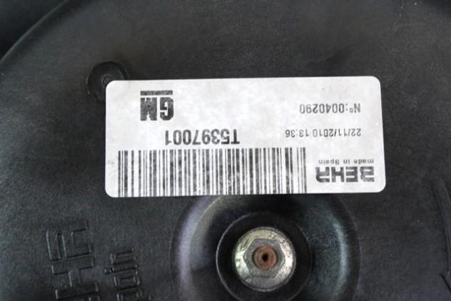 13330997 ELETTROVENTOLA OPEL MERIVA B 1.3 D 70KW 5M 5P (2013) RICAMBIO USATO - Foto 2