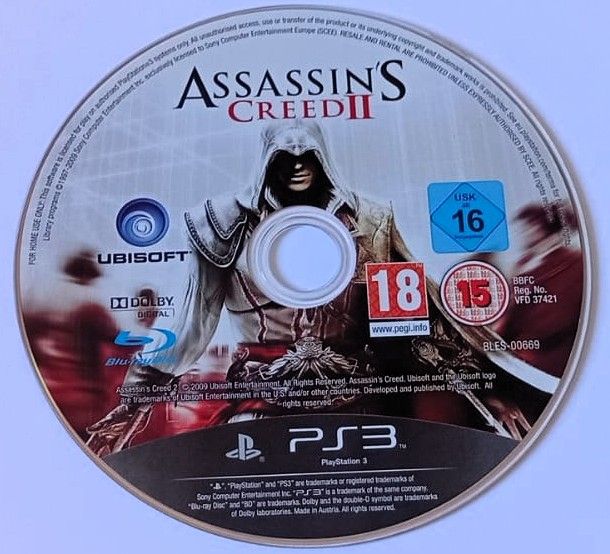 PS3 Assassin's Creed 2 Solo Disco 🇮🇹