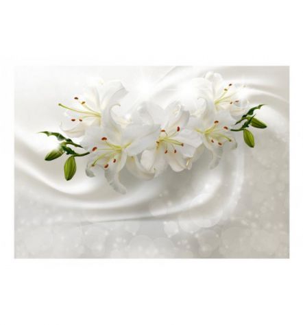 Fotomurale Adesivo Con I Fiori Bianchi In 3d ARREDALACASA - Foto 2