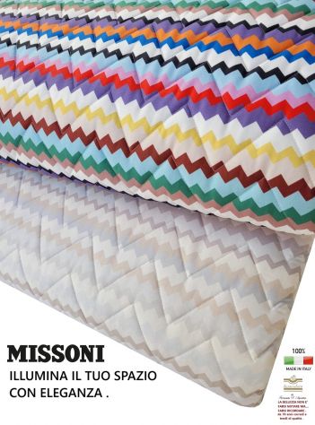 Quilt copriletti coperte Missoni matrimoniali cm. 270 x 260 - Foto 2