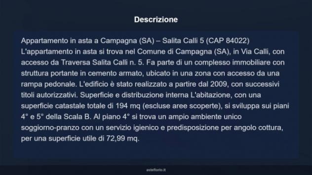 Immobile in asta di 194 m² con più di 5 locali e box auto in vendita a Campagna - Foto 17