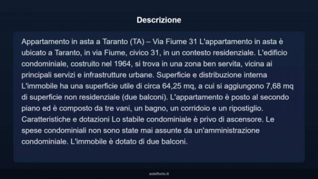 Immobile in asta di 64 m² in vendita a Taranto - Foto 4