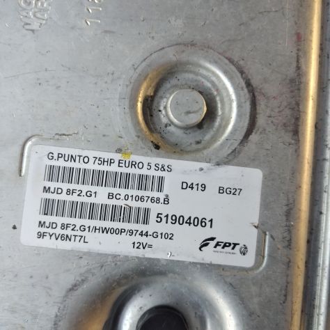 CENTRALINA MOTORE FIAT GRANDE PUNTO EVO FPT 51904061 MJD8F2.G1 - Foto 4