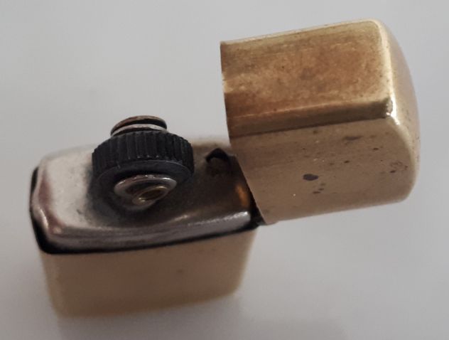 Vintage Pigmeo Mini Accendino IN OTTONE A BENZINA PERFETTAMENTE FUNZIONANTE. - Foto 3