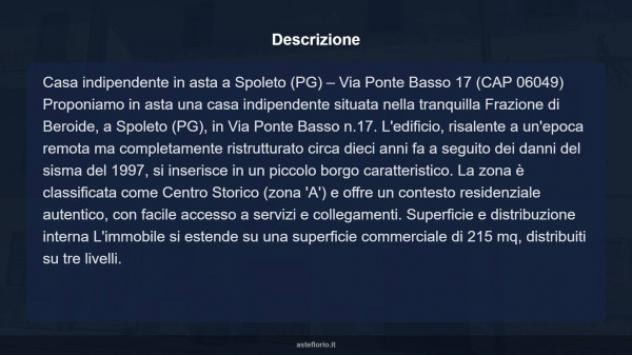 Immobile in asta di 215 m² con più di 5 locali e box auto in vendita a Spoleto - Foto 18