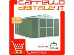 Box in Acciaio Zincato Casetta da Giardino in Lamiera 3.27 x 4.59 m x h2.17 &hellip;