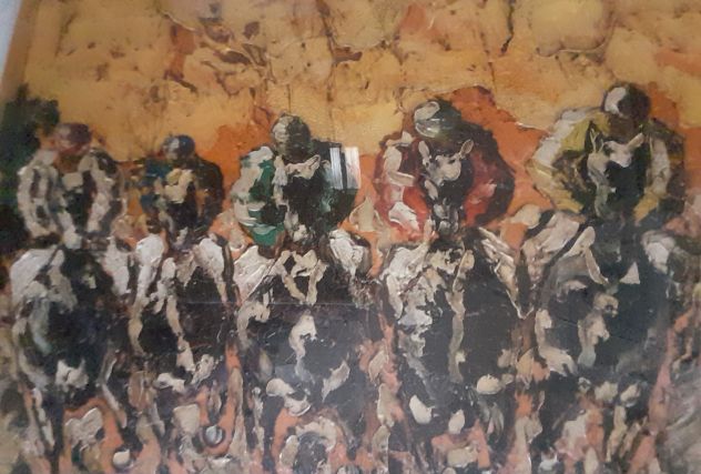quadro spatolato corsa dei cavalli di Orsi 56x46 - Foto 2