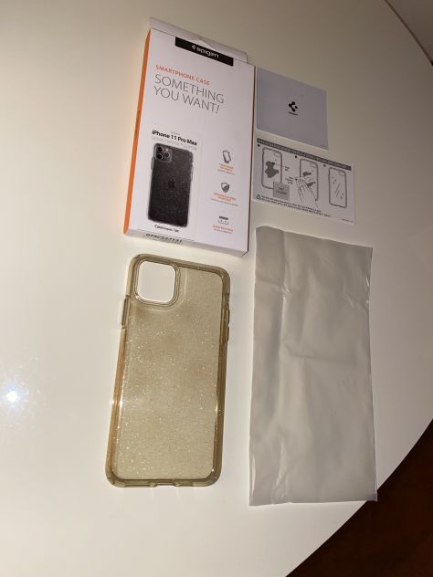COVER TRASPARENTE CON GLITTER/BRILLANTINI PER SMARTPHONE IPHONE 11 PRO MAX,SPIGE - Foto 7