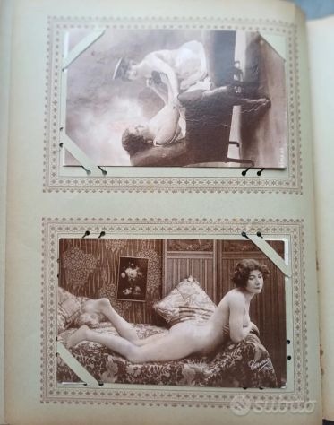 Album vintage 76 cartoline nudi d'epoca. - Foto 4