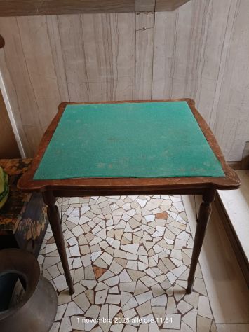 Tavolino da gioco bridge o altre carte, antico