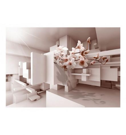 Fotomurale Adesivo Fiori 3D Chiari ARREDALACASA - Foto 2