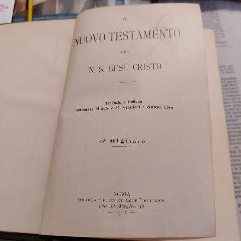 Fides Et Amor. Il nuovo testamento del N.S. Gesù Cristo 1911 - Foto 2