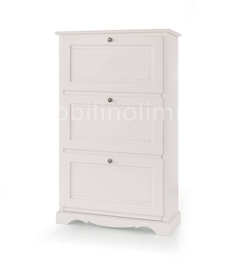 Scarpiera 3 Porte Bianca Opaco - Nuovo