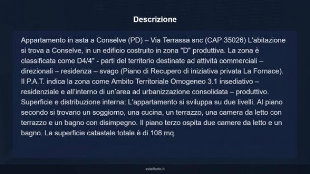 Immobile in asta di 108 m² con più di 5 locali e box auto doppio in vendita a Conselve - Foto 17