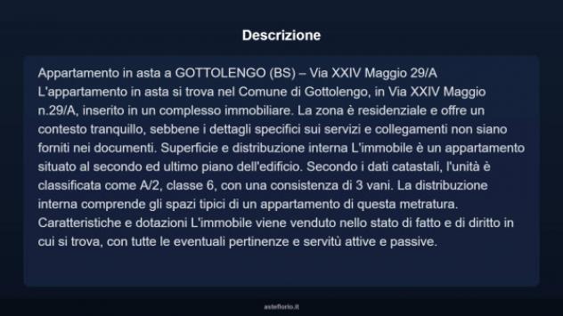 Immobile in asta di 52 m² in vendita a Gottolengo - Foto 3