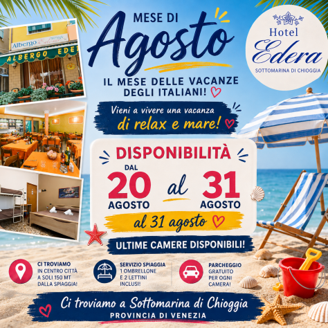 HOTEL EDERA SOTTOMARINA DI CHIOGGIA PROVINCIA DI VENEZIA