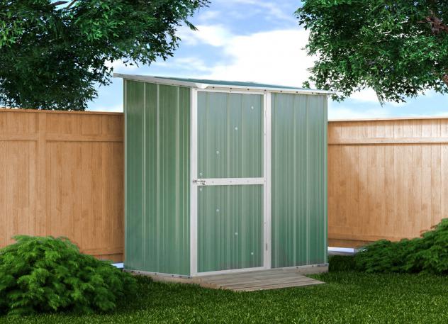 Box in Acciaio Zincato Casetta da Giardino in Lamiera 1.74 x 1.00 m x h1.82 m - 43 KG – 1.74 metri quadri - VERDE - Foto 5