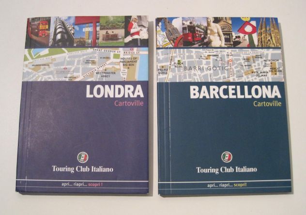 2 guide turistiche, Londra e Barcellona, Cartoville, Touring Editore