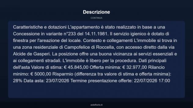Immobile in asta di 93 m² in vendita a Campofelice di Roccella - Foto 5