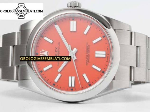 Rolex Replica OYSTER PERPETUAL 41MM 124300 BEST EDITION 1:1 IN ACCIAIO 904L QUADRANTE ROSSO SU BRACCIALE SS 3230 - Foto 3