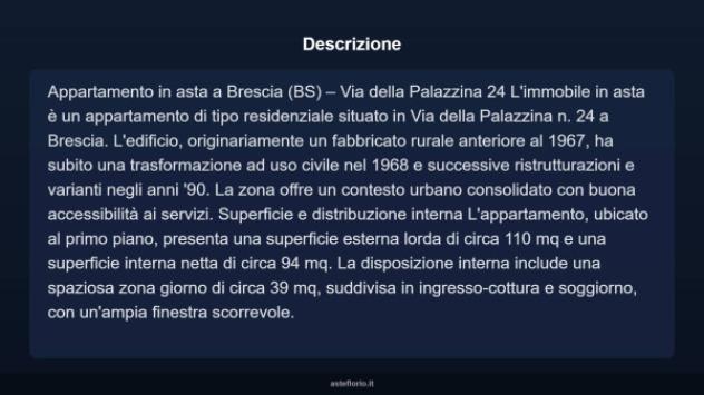Immobile in asta di 110 m², box auto in vendita a Brescia - Foto 3
