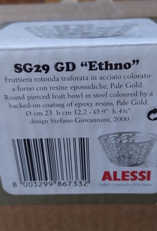 PORTAFRUTTA ETHNO ALESSI NUOVO - Foto 10