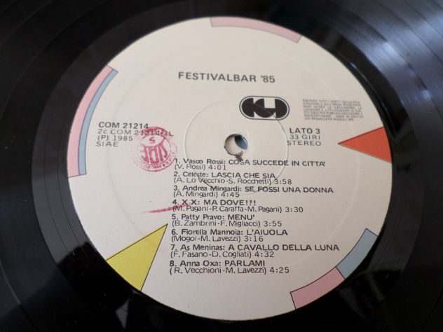 FESTIVALBAR '85 (Vasco Rossi,China Crisis,Raf) 2 x LP / 33 giri 1985 CGD Italy - Foto 4