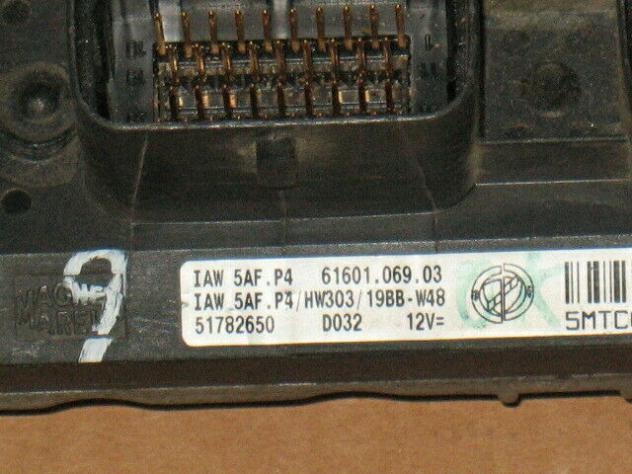 5AF.P4 51782650 ECU FIAT PUNTO 1.2 51782650 IAW 5AF.P4 HW303 HW603, HW606 - Foto 2