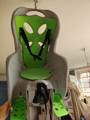 Seggiolino bici posteriore B'Twin verde