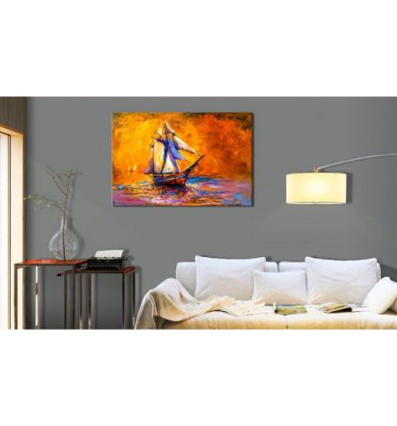 Quadro Veliero Con Un Veliero Colorato - ARREDALACASA - Foto 2
