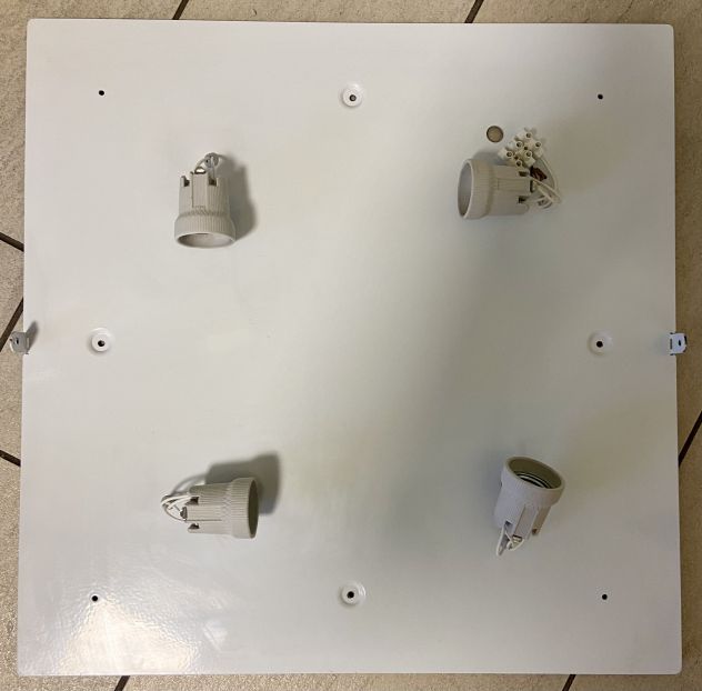 Plafoniera al soffitto in vetro bianco - Foto 4