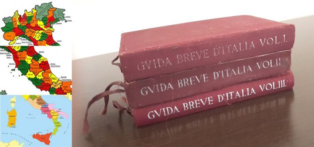 ITALIA GUIDA BREVE, 3 volumi, TOURING CLUB ITALIANO, 1949 - 1951.