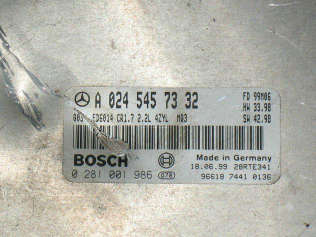 0281001986 ECU MERCEDES VITO 2.2 0281001986 A0245457332 ED6014 CR1.7 - Foto 2