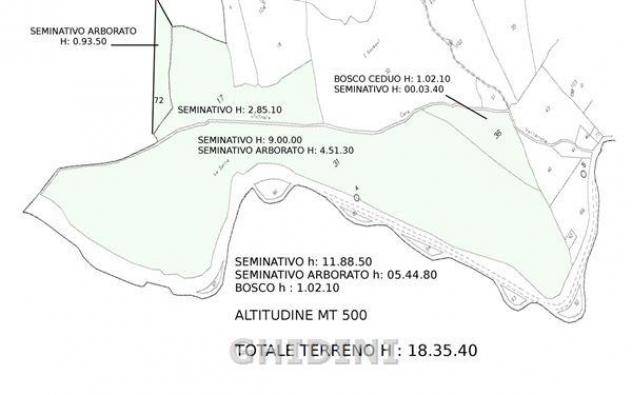 TERRENO AGRICOLO di 1 vani e di 1 mq (ROCCALBEGNA - CANA) rif. 2455.245M