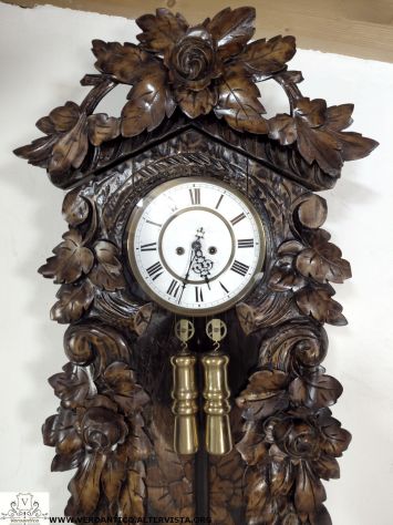 176384 Antico Orologio a pendolo Regolatore a Pesi - Foto 8