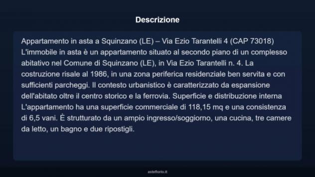 Immobile in asta di 118 m² con più di 5 locali in vendita a Squinzano - Foto 4