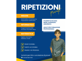 Ripetizioni di Informatica, Matematica e Inglese