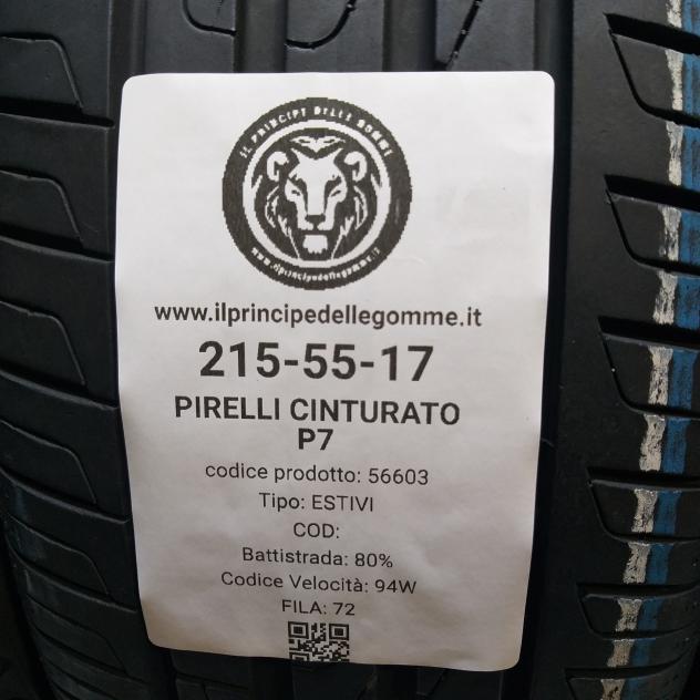 4 GOMME 215 55 17 PIRELLI A56603 - Foto 2