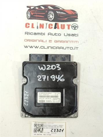 CENTRALINA MOTORE MERCEDES Classe C Berlina W203 2° Serie A2711538479 271946 benzina 1796 (0407)
