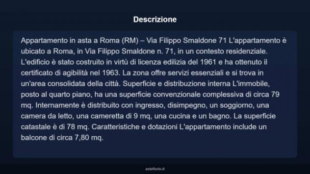 Immobile in asta di 79 m² in vendita a Roma - Foto 3