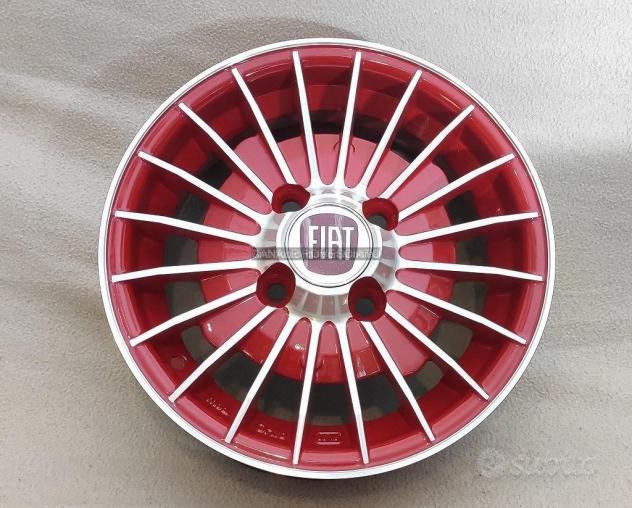 Cerchi grifo 12 pollici 4x98 ROSSO fiat 126 - Foto 2