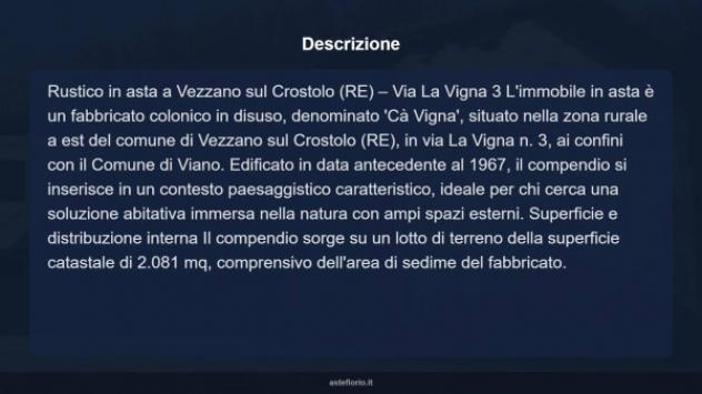 Immobile in asta di 2081 m² con più di 5 locali in vendita a Vezzano sul Crostolo - Foto 17