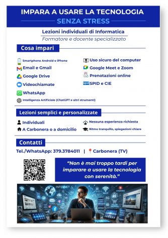 Lezioni di Computer e Smartphone con Docente Esperto