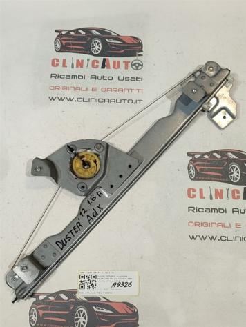 MECCANISMO ALZAVETRO ANT. DX DACIA Duster 1° Serie 82007338280 K4M606 (1017)