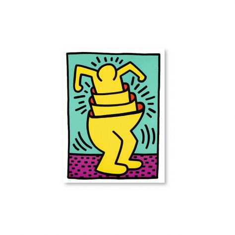 Quadro Pop Art dipinto a mano di Keith Haring - Foto 2