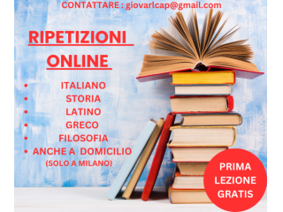 LEZIONI LOW COST per MATERIE UMANISTICHE e MATURITA'