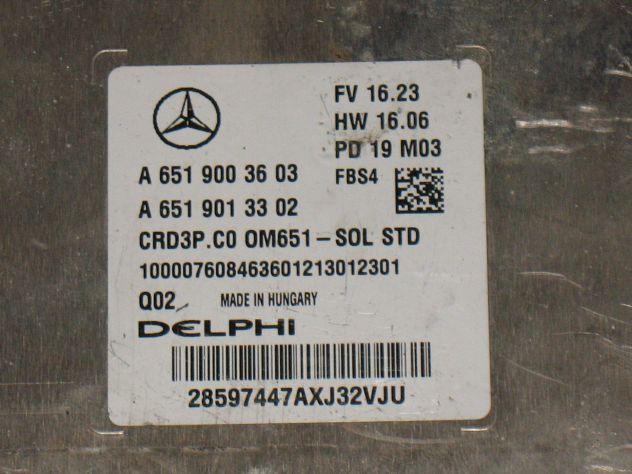 A6519003603 ECU SPRINTER 2.2 CRD3P.C0 OM651 6519003603 A6519013302 6519013302 - Foto 3