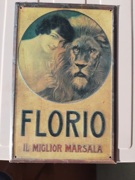 INSEGNA FLORIO IL MIGLIOR MARSALA TARGA IN RILIEVO - Foto 5